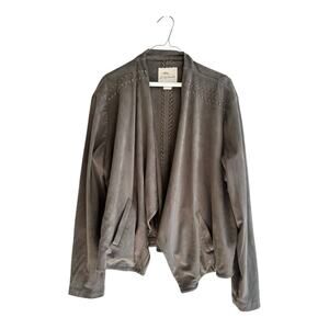 Bob Timberlake faux suede open front jacket XXL